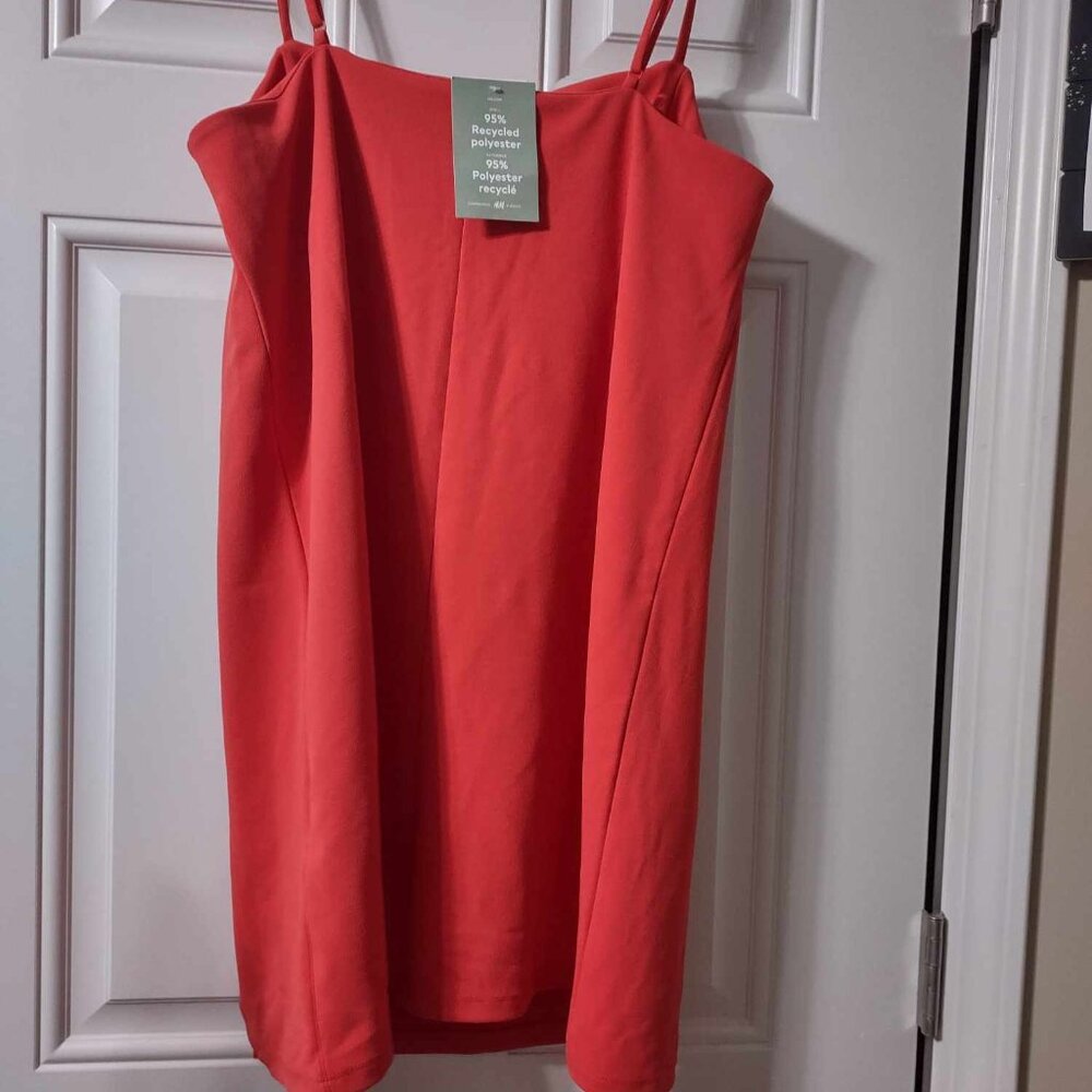 Bright Medium  Orange Dress - Picture 2 of 2